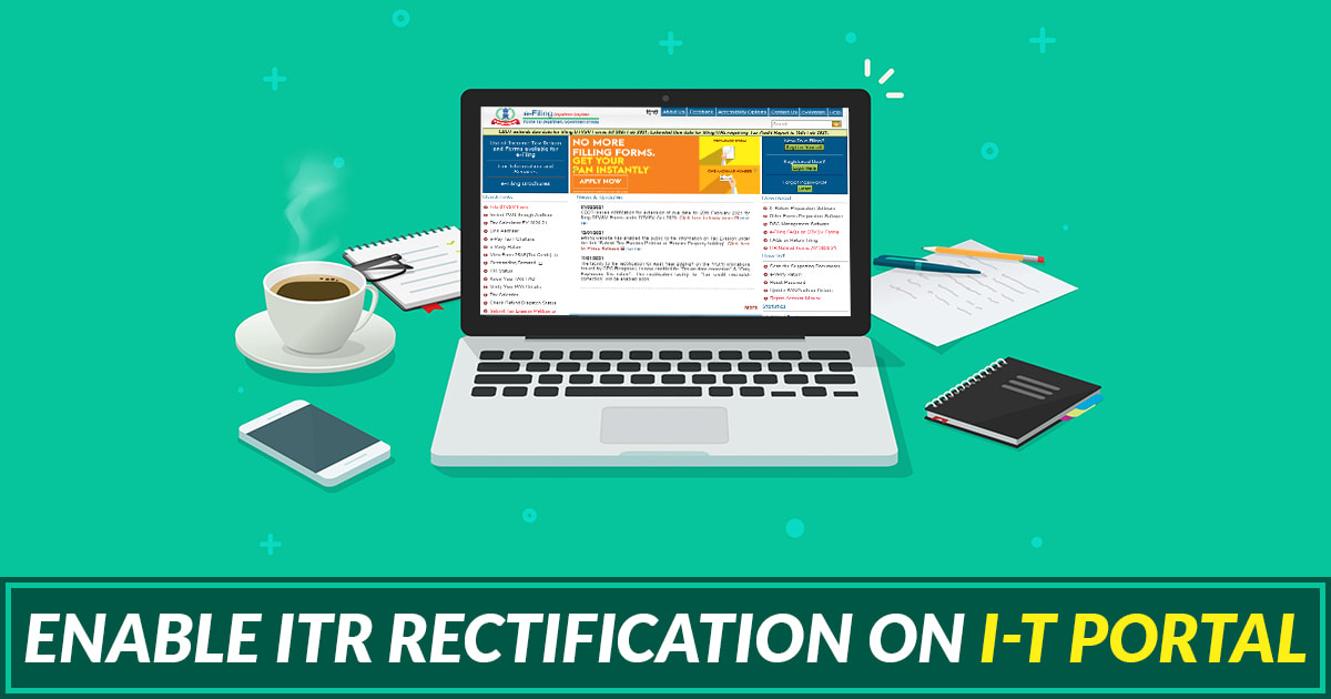 Enable ITR Rectification on I-T Portal
